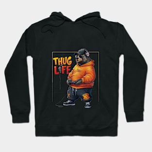 Hip-Hop Bear: THUG Life Style" - Rapper, Gangster Hoodie
